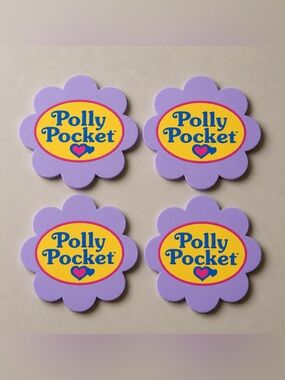 Polly Pocket Inspired Flower Coaster Set 4x4” 3D Printed Retro 90s Nostalgia